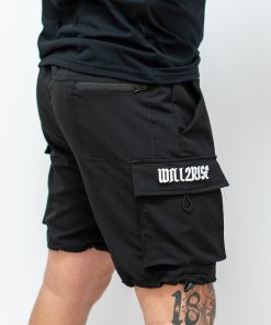 Will 2 Rise - Black Cargo Shorts